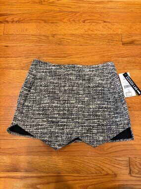 Design Lab Tweed Envelope Mini Skirt with Built in Shorts (Size XS)